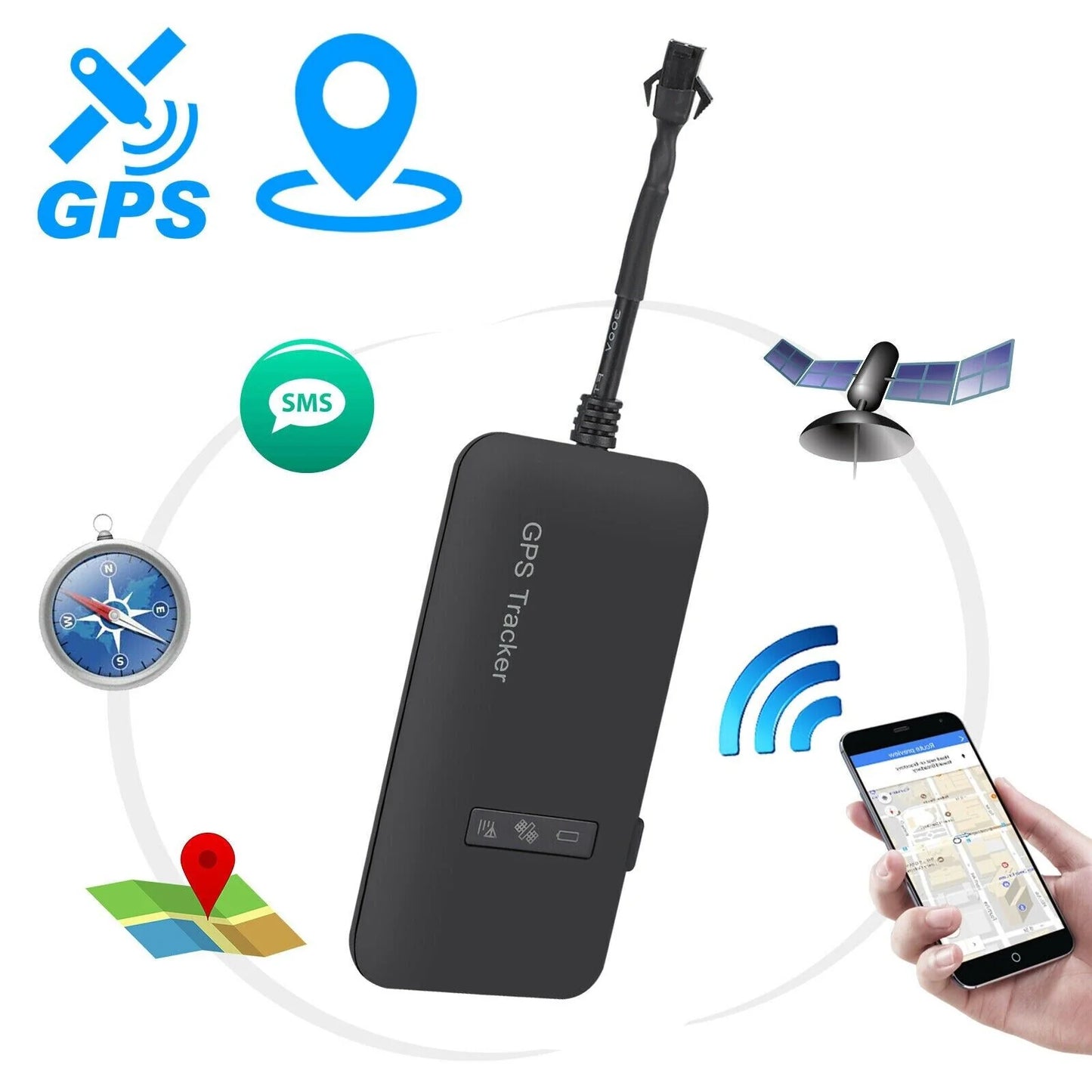 Real Time GPS Tracker Tracking Locator Device GPRS GSM Car/Motorcycle anti Theft