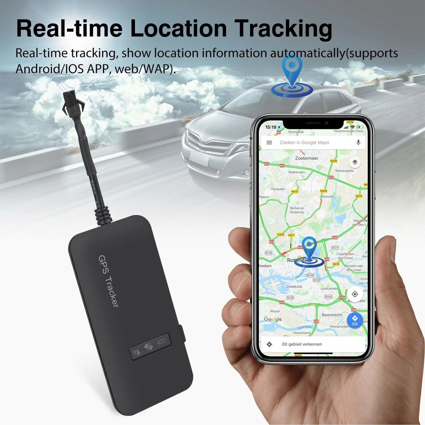 Real Time GPS Tracker Tracking Locator Device GPRS GSM Car/Motorcycle anti Theft